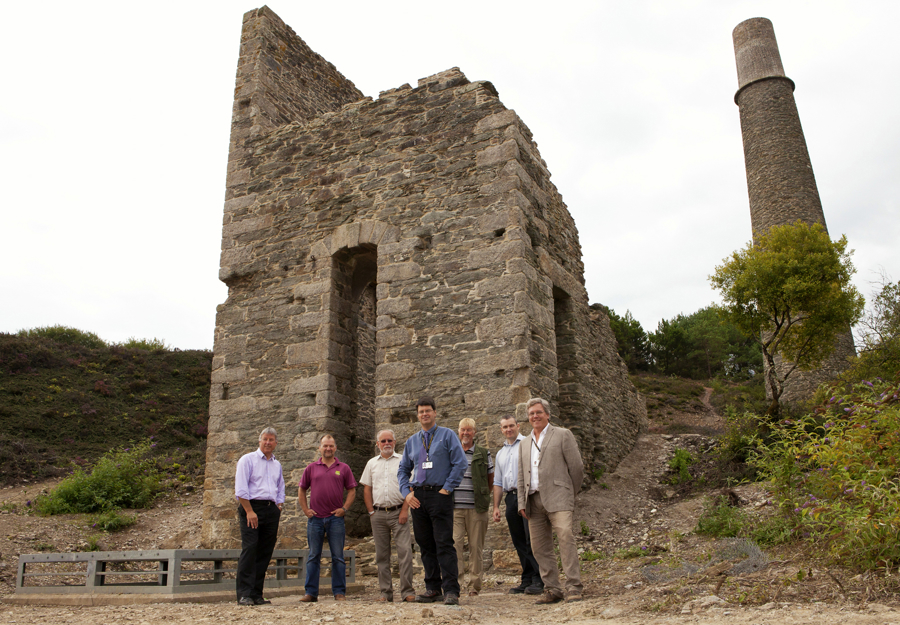 Project partners at the Taylor's Shaft pumping engine house following conservation